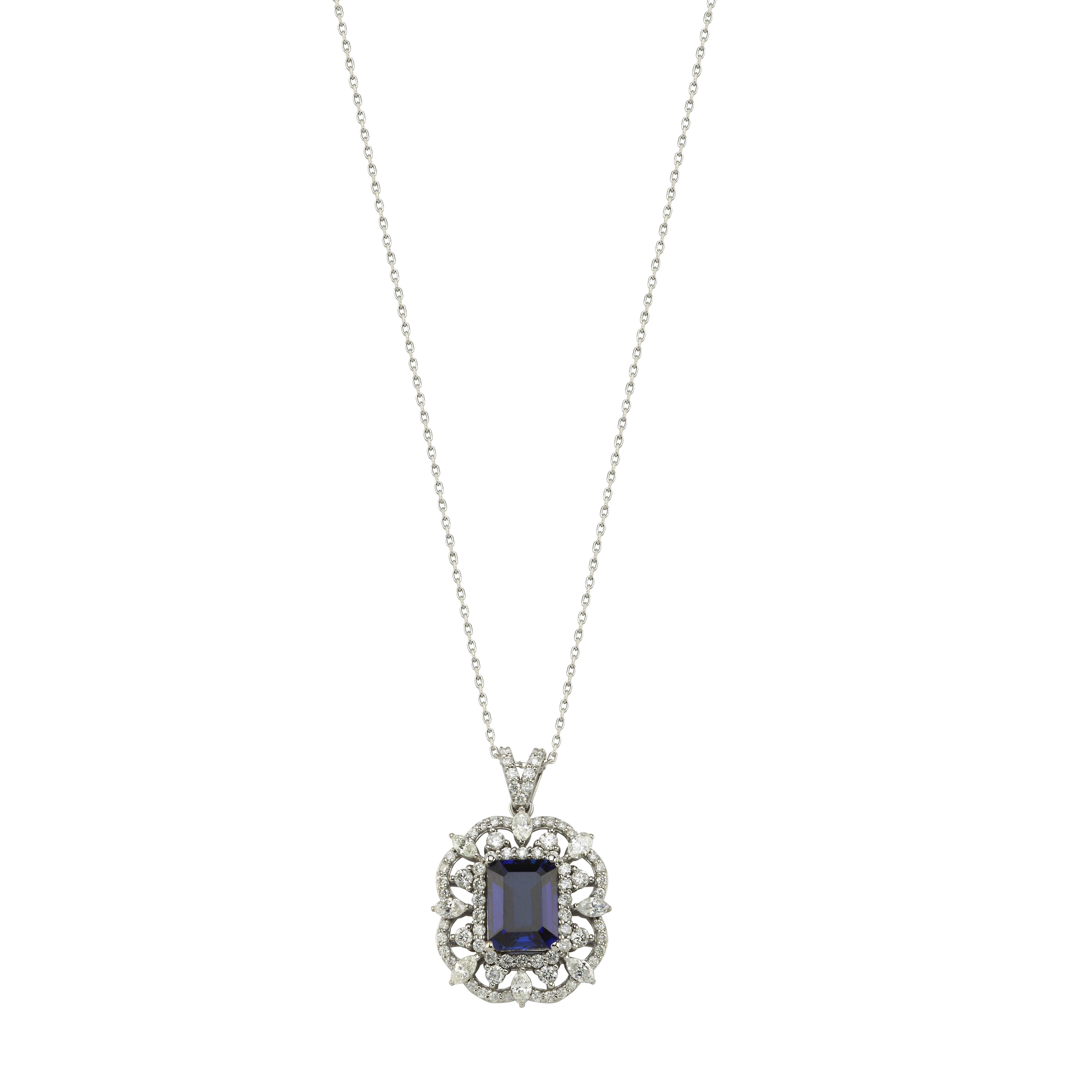 Diamond Sapphire Necklace