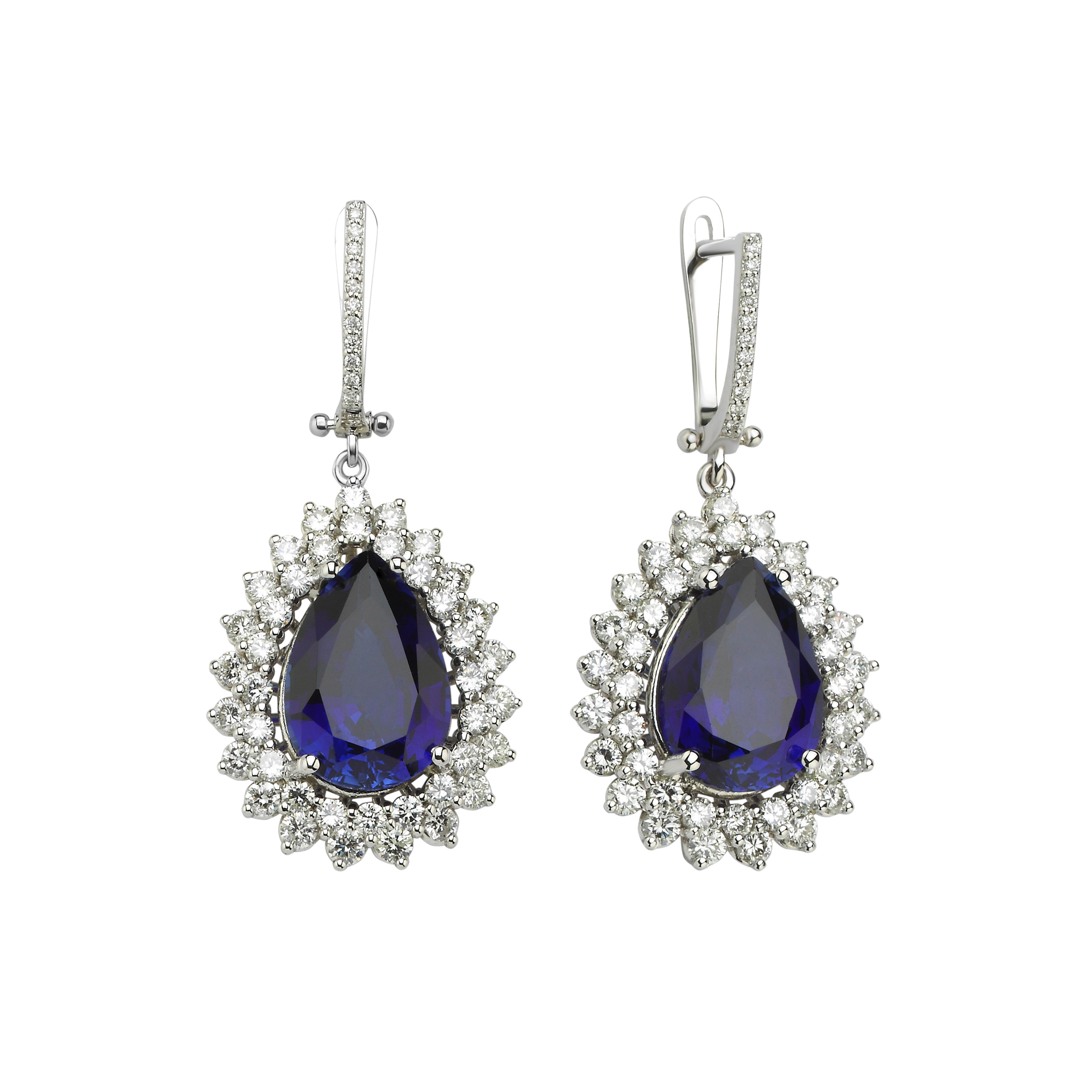  Diamond Sapphire Earrings